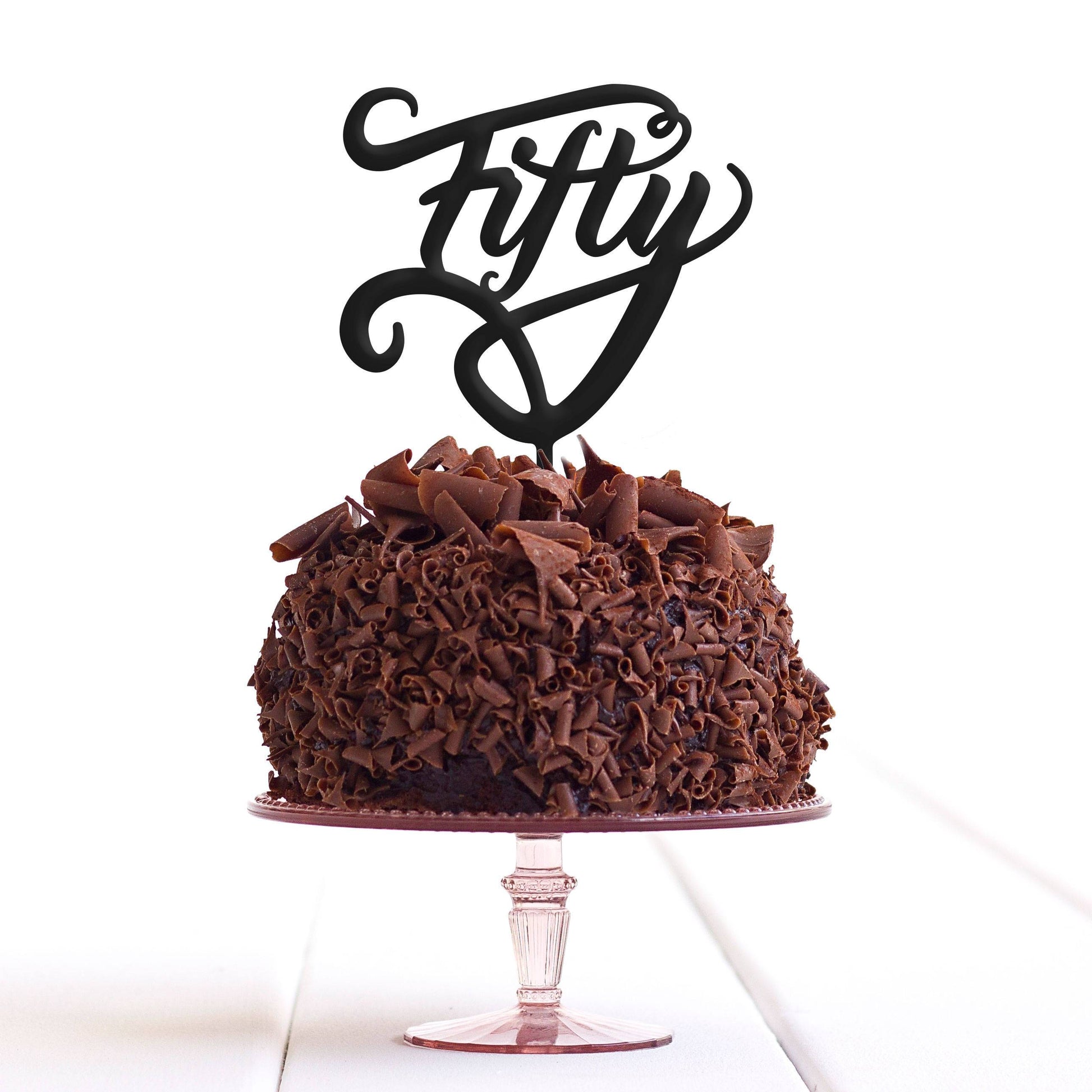 Fifty 50 Fiftieth Cake Topper Birthday Party Decoration Food Safe Regular – Quick Worldwide Dispatch - DirectlyPersonalised