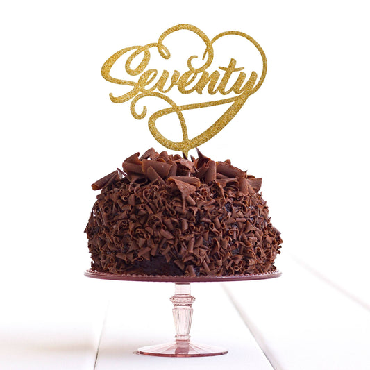 Seventy 70 Seventieth Cake Topper Birthday Party Decoration Food Safe Regular - Quick World Wide Dispatch - DirectlyPersonalised