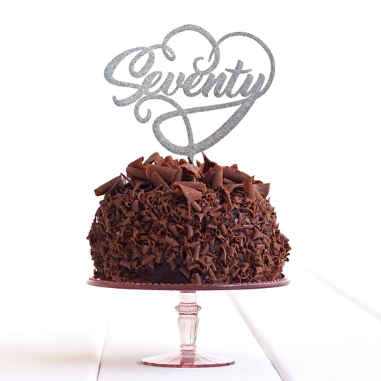 Seventy 70 Seventieth Cake Topper Birthday Party Decoration Food Safe Regular - Quick World Wide Dispatch - DirectlyPersonalised
