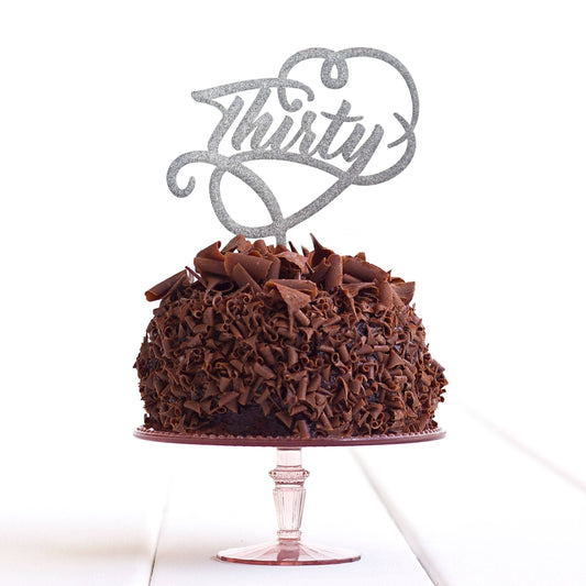 Thirty 30 Thirtieth Cake Topper Birthday Party Decoration Food Safe Regular – Quick Worldwide Dispatch - DirectlyPersonalised
