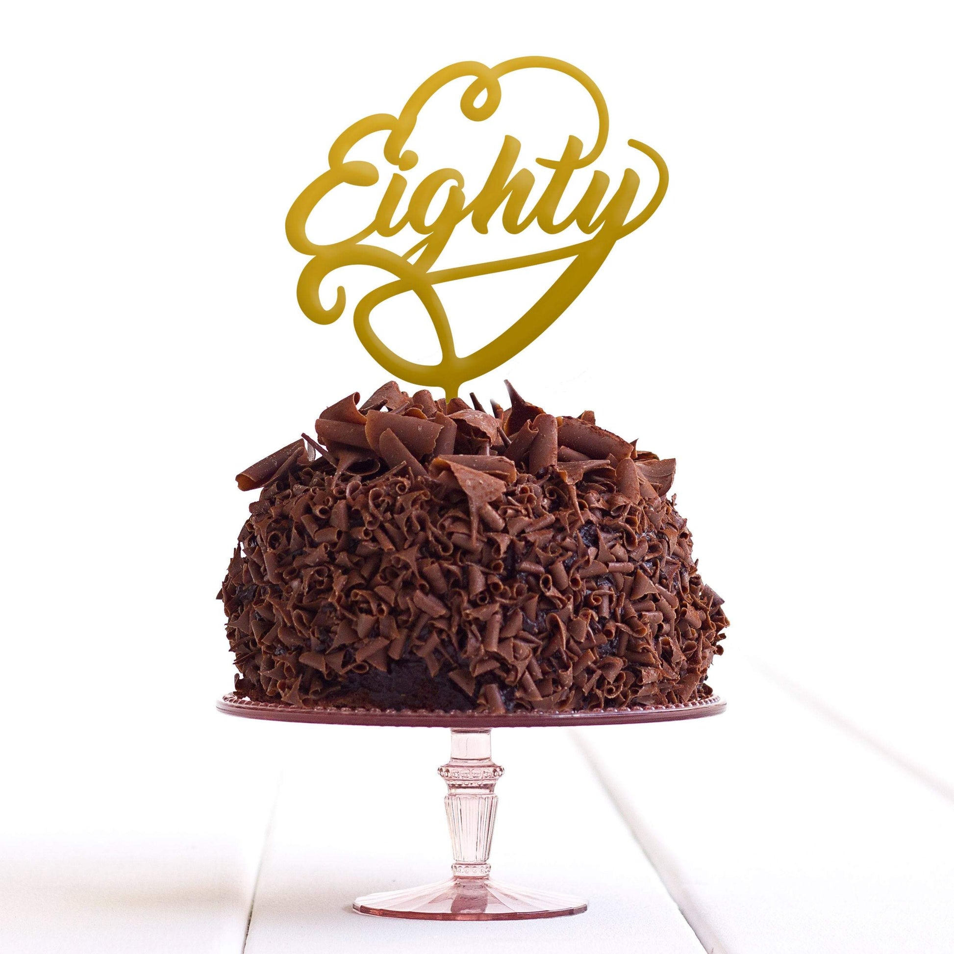 Eighty Birthday Party Cake Topper - 80 Cake Topper - Eightieth Cake Topper - 80th Cake Topper - Quick World Wide Dispatch - DirectlyPersonalised
