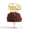 Happy Christmas Party Cake Topper Decoration - Happy Xmas Cake Topper - Christmas C Decoration - Quick Worldwide Despatch - DirectlyPersonalised