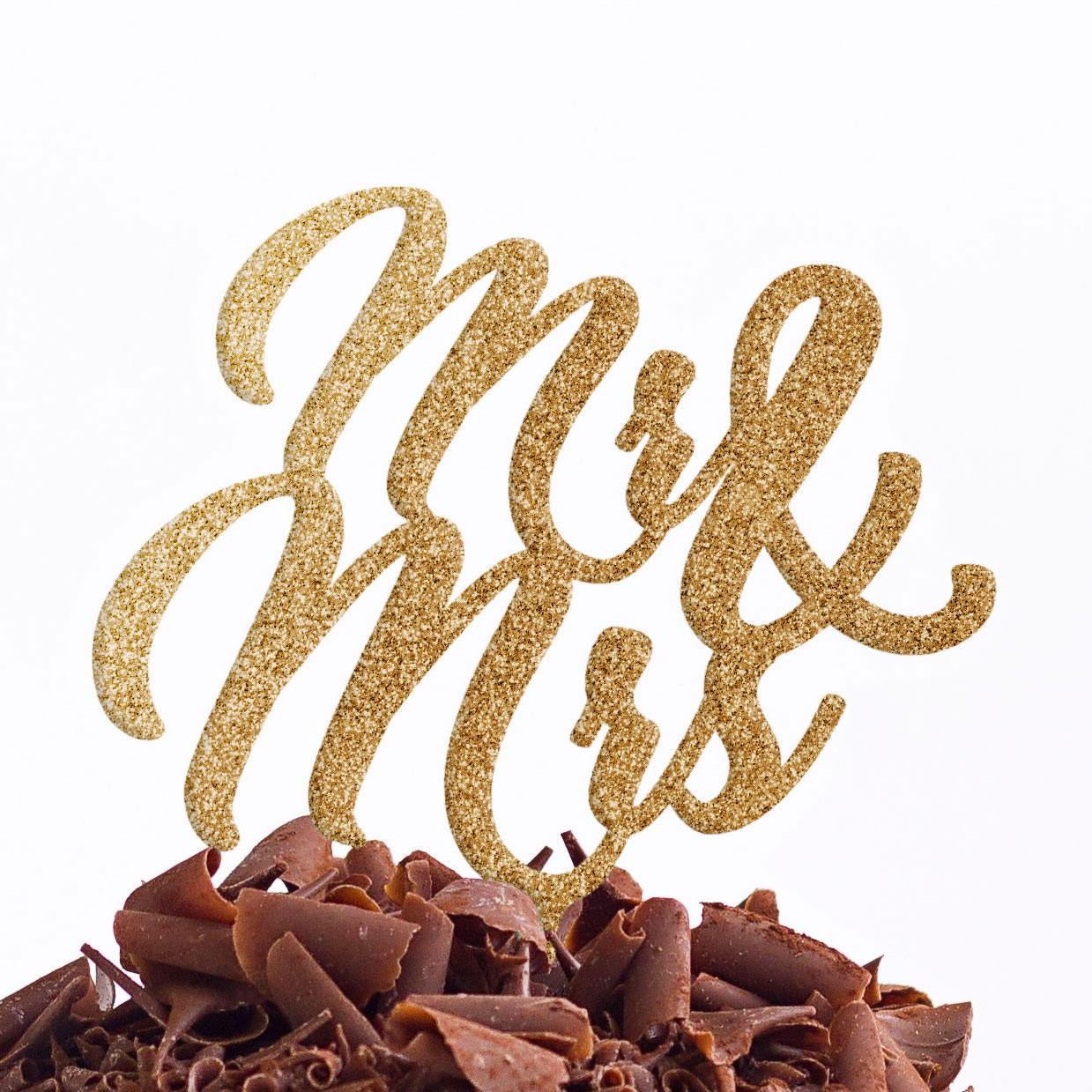 Mr & Mrs Cake Topper - Wedding Cake Topper - DirectlyPersonalised