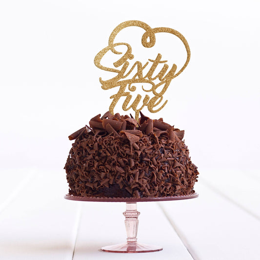 Sixty Five 65 Cake Topper Birthday Party Decoration Food Safe Regular – Quick World Wide Dispatch - DirectlyPersonalised