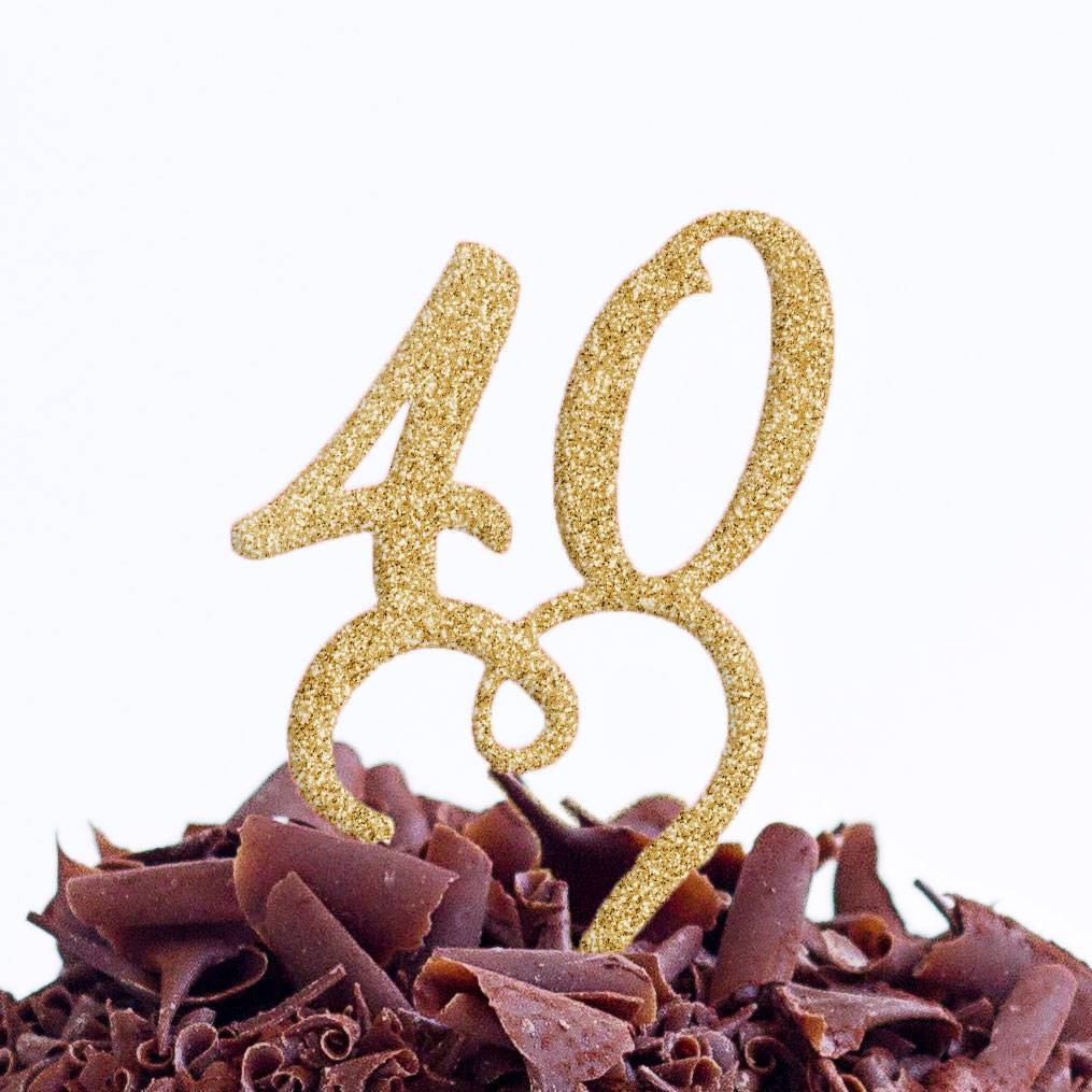 40 Birthday Party Cake Topper - Forty Cake Topper - 40th Cake Topper - 40 Cake Decoration - Quick World Wide Dispatch - DirectlyPersonalised