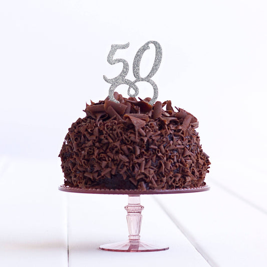 50 Birthday Party Cake Topper - Fifty Cake Topper - 50th Cake Topper - Fiftieth Cake Topper - 50 Decoration - Quick World Wide Dispatch - DirectlyPersonalised