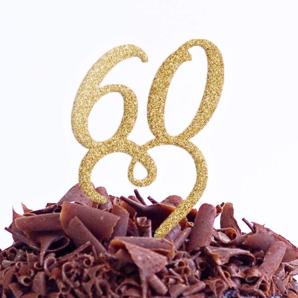 60 Birthday Party Cake Topper - 60 Cake Decoration - Sixty Cake Topper - 60th Cake Topper - Sixtieth Cake Topper - Quick Dispatch - DirectlyPersonalised