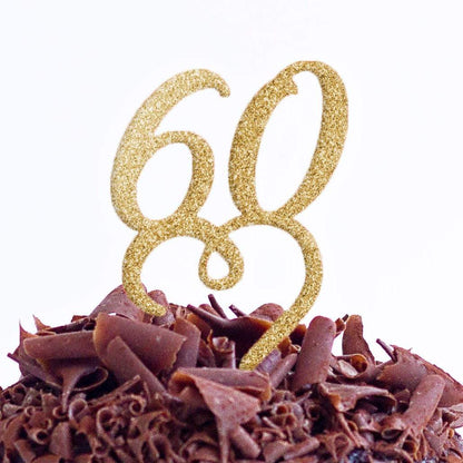 60 Birthday Party Cake Topper - 60 Cake Decoration - Sixty Cake Topper - 60th Cake Topper - Sixtieth Cake Topper - Quick Dispatch - DirectlyPersonalised