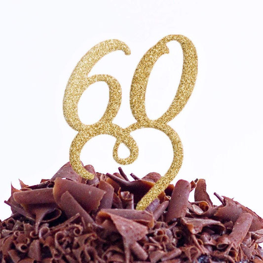 60 Birthday Party Cake Topper - 60 Cake Decoration - Sixty Cake Topper - 60th Cake Topper - Sixtieth Cake Topper - Quick Dispatch - DirectlyPersonalised