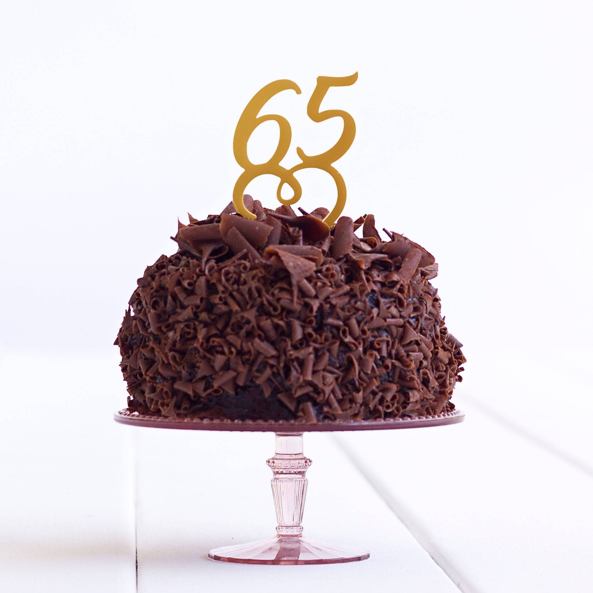 65 Cake Topper Birthday Party Decoration - Sixty Five Cake Topper Decoration - 65th Cake Topper - Quick Dispatch - DirectlyPersonalised