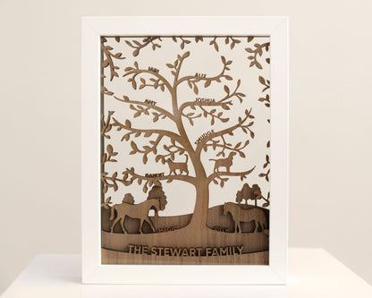 Personalised 3D Family Tree Wood – Fast UK Delivery - DirectlyPersonalised