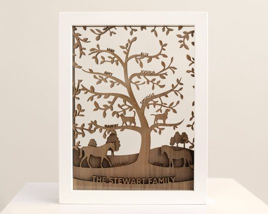 Personalised 3D Family Tree Wood – Fast UK Delivery - DirectlyPersonalised