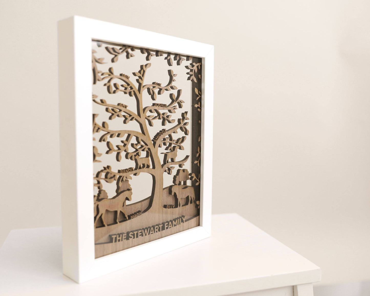 Personalised 3D Family Tree Wood – Fast UK Delivery - DirectlyPersonalised