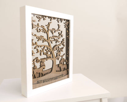 Personalised 3D Family Tree Wood – Fast UK Delivery - DirectlyPersonalised