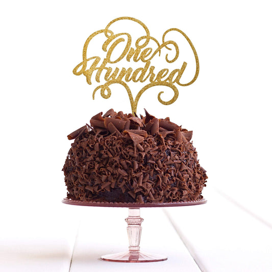 One Hundred 100 Hundredth Cake Topper Birthday Party Decoration Food Safe Regular - Quick World Wide Dispatch - DirectlyPersonalised
