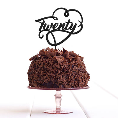 Twenty 20 Twentieth Cake Topper Birthday Party Decoration Food Safe Regular – Quick World Wide Dispatch - DirectlyPersonalised