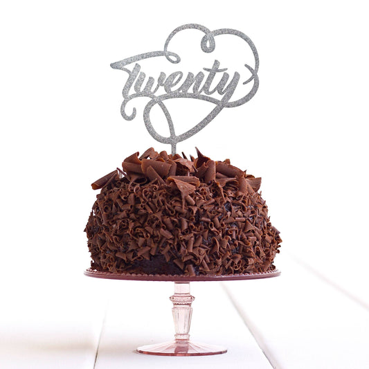 Twenty 20 Twentieth Cake Topper Birthday Party Decoration Food Safe Regular – Quick World Wide Dispatch - DirectlyPersonalised