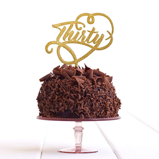 Thirty 30 Thirtieth Cake Topper Birthday Party Decoration Food Safe Regular – Quick Worldwide Dispatch - DirectlyPersonalised