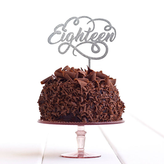 Eighteen 18 Eighteenth Cake Topper Birthday Party Decoration Food Safe Regular - Quick World Wide Dispatch - DirectlyPersonalised