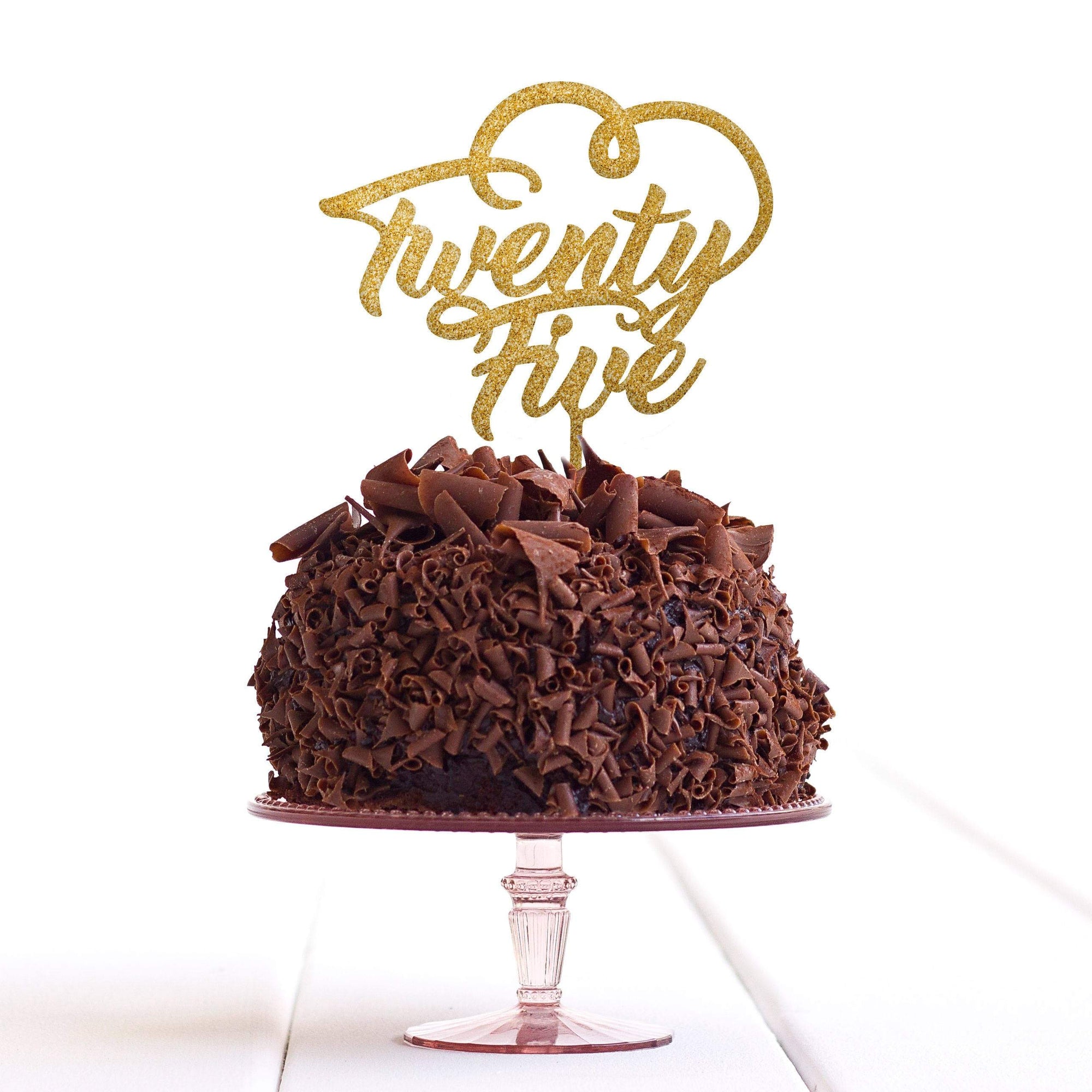 Twenty Five 25 Twenty Fifth Cake Topper Birthday Party Decoration Food Safe Regular - Quick World Wide Dispatch - DirectlyPersonalised