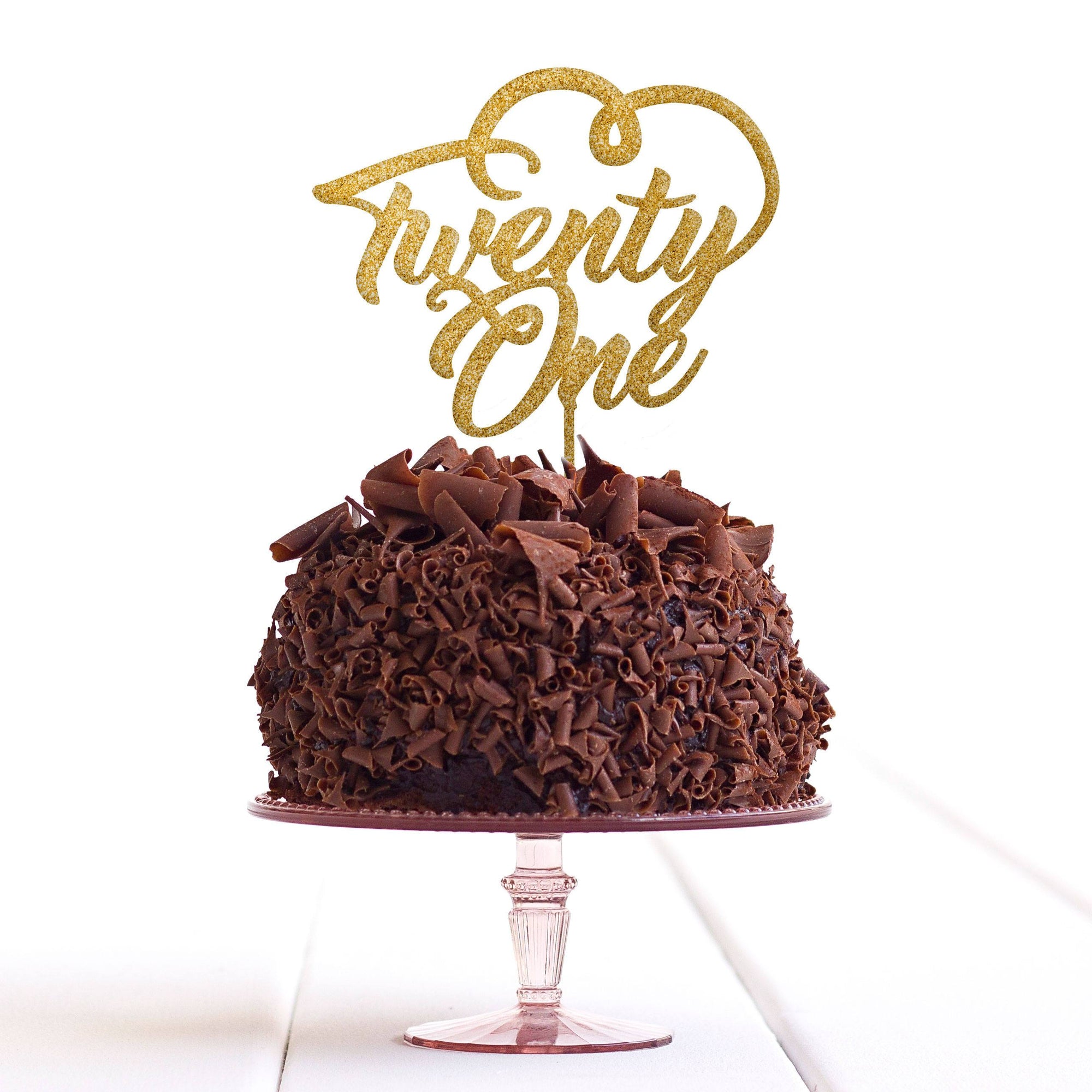 Twenty One 21 Cake Topper Birthday Party Decoration Food Safe Regular - Quick World Wide Dispatch - DirectlyPersonalised