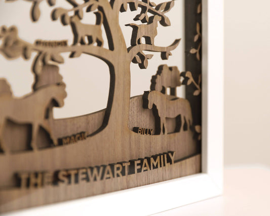 Personalised 3D Family Tree Wood – Fast UK Delivery - DirectlyPersonalised