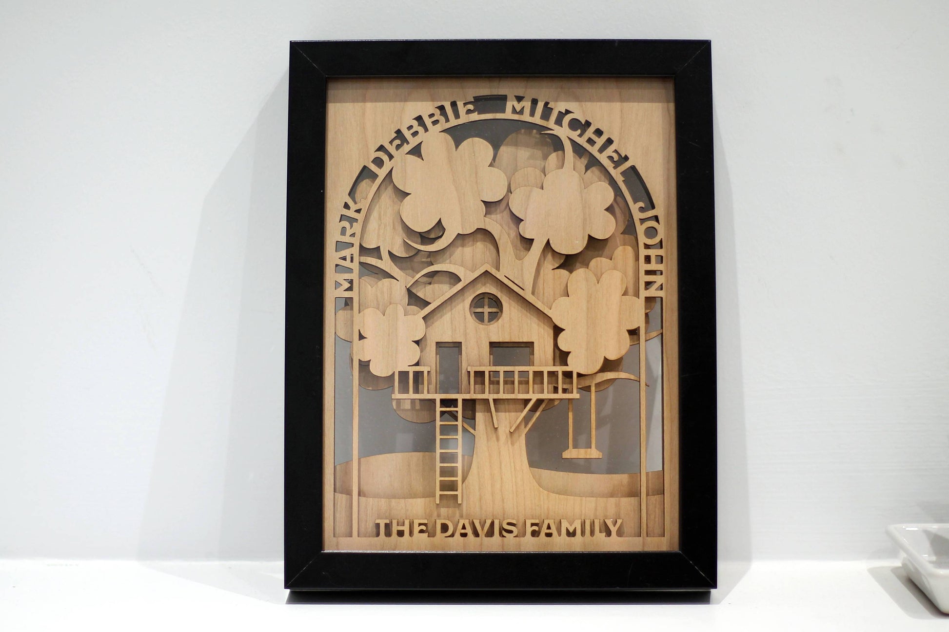 Personalised Family Tree Tree House Framed Custom Wall Art Decor .h. – Fast Delivery - DirectlyPersonalised