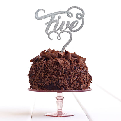 Five 5 Cake Topper Fifth 5th Birthday Party Anniversary Decoration - DirectlyPersonalised