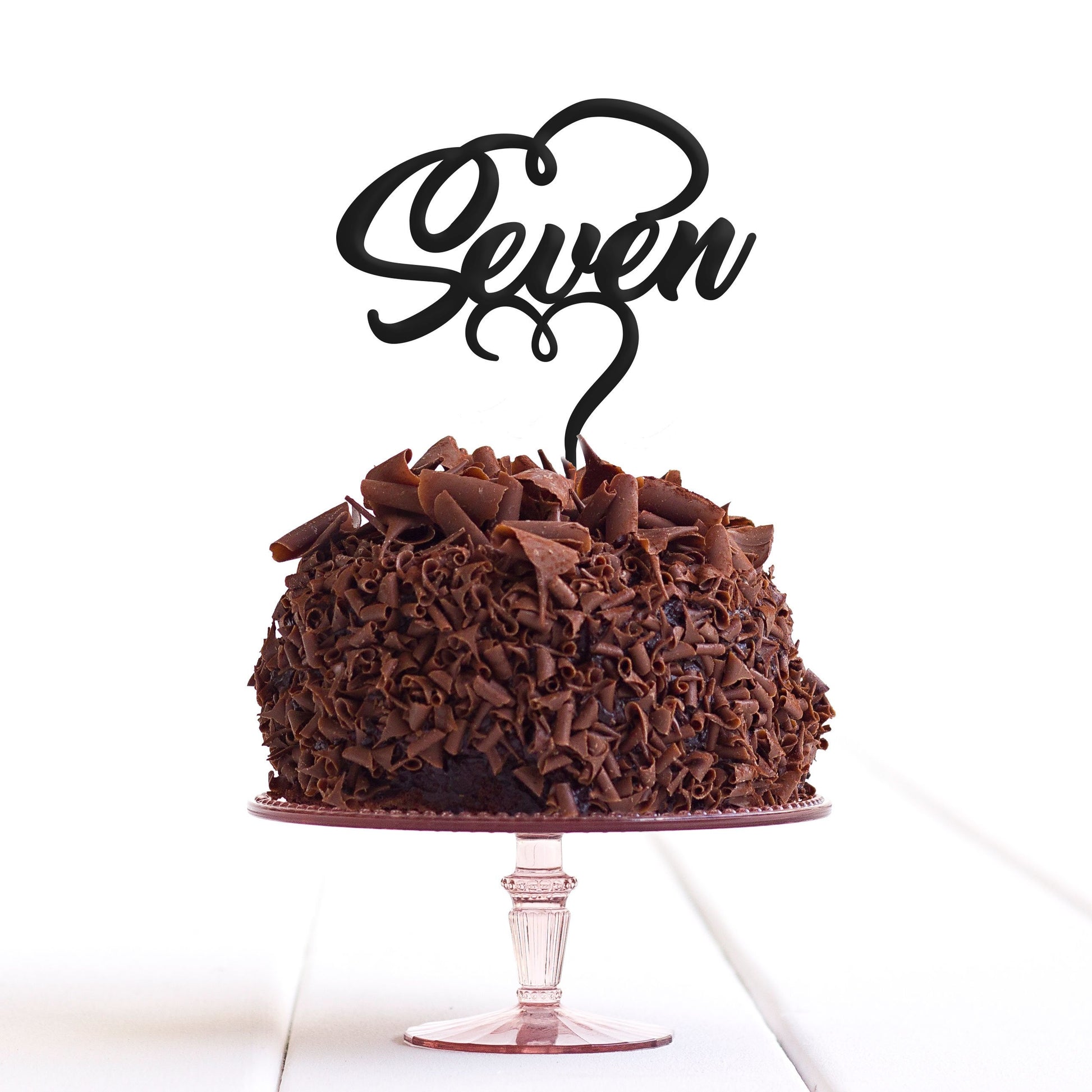 Seven 7 Cake Topper Seventh 7th Birthday Party Anniversary Decoration - DirectlyPersonalised