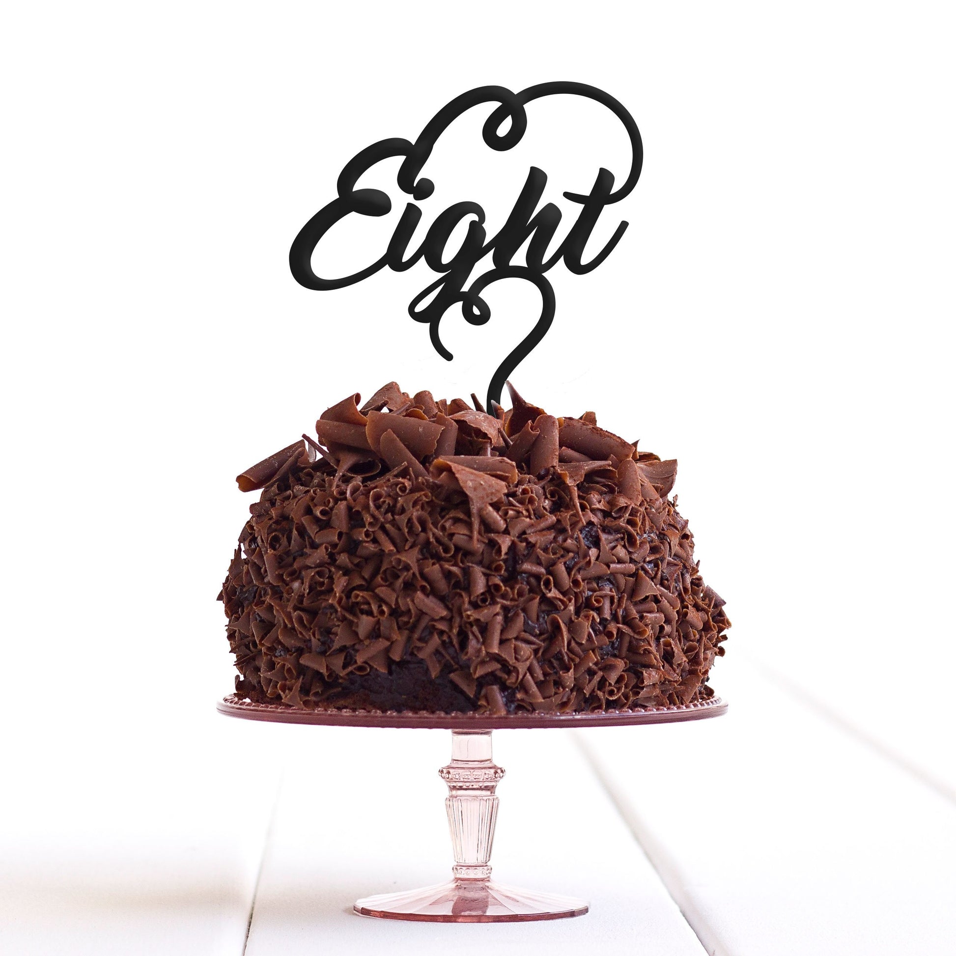 Eight 8 Cake Topper Eighth 8th Birthday Party Anniversary Decoration - DirectlyPersonalised