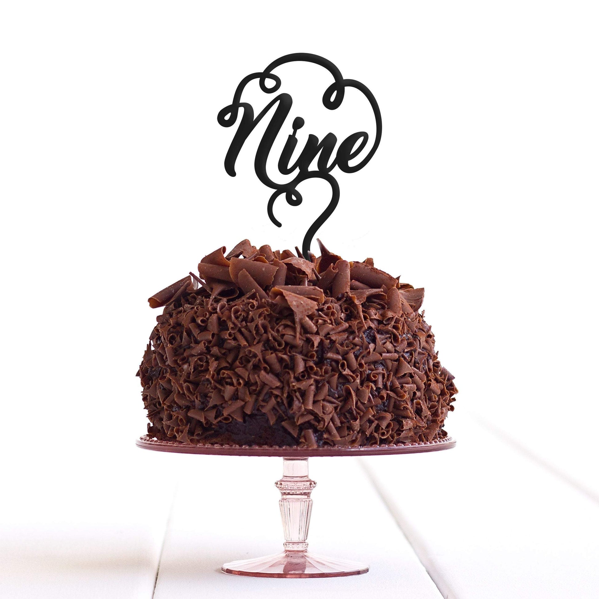Nine 9 Cake Topper Ninth 9th Birthday Party Anniversary Decoration - DirectlyPersonalised