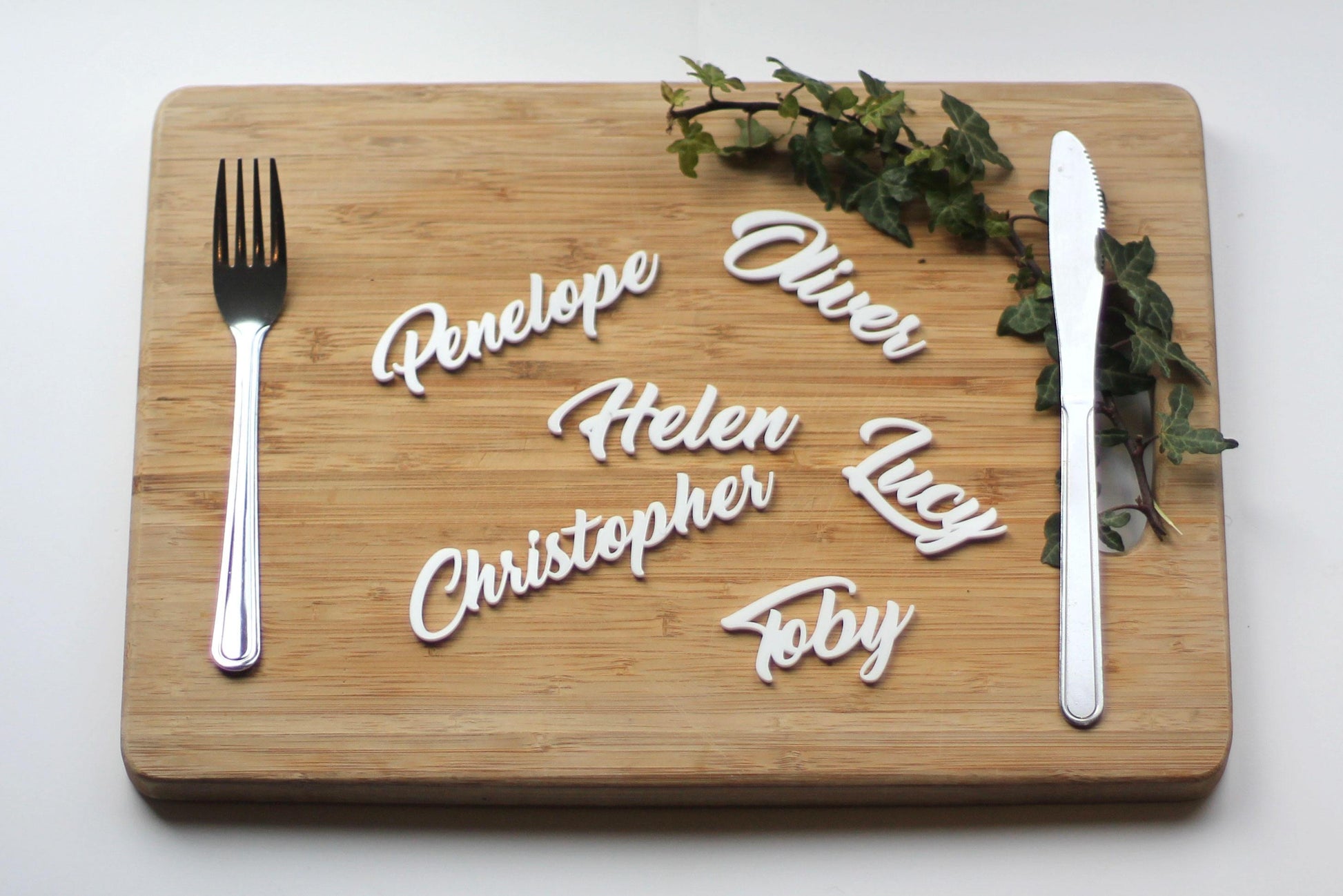 Personalised Wedding Name Place Settings Custom Dinner Reception Table Setting .c. - DirectlyPersonalised