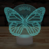 Personalised Butterfly Name Lamp Custom 3D Effect Nightlight 7 Colour LED USB Table Bedroom Desk Lamp - DirectlyPersonalised