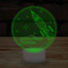 Personalised Name Rocket Lamp Custom 3D Effect Sleep Spaceship Nightlight 7 Colour LED USB Table Bedroom Desk Lamp - DirectlyPersonalised