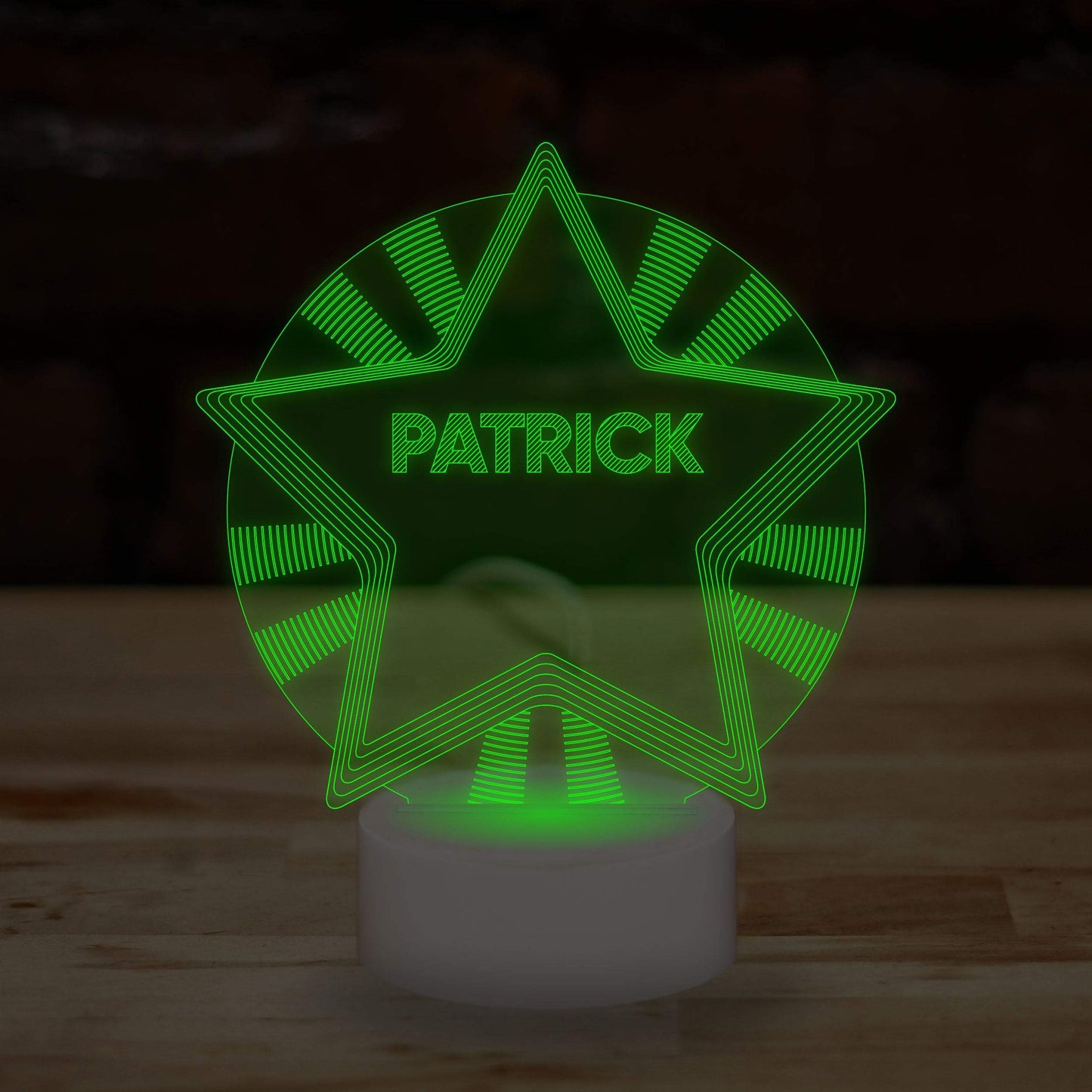 Personalised Star Name Lamp Custom 3D Effect Nightlight 7 Colour LED USB Table Bedroom Desk Lamp - DirectlyPersonalised