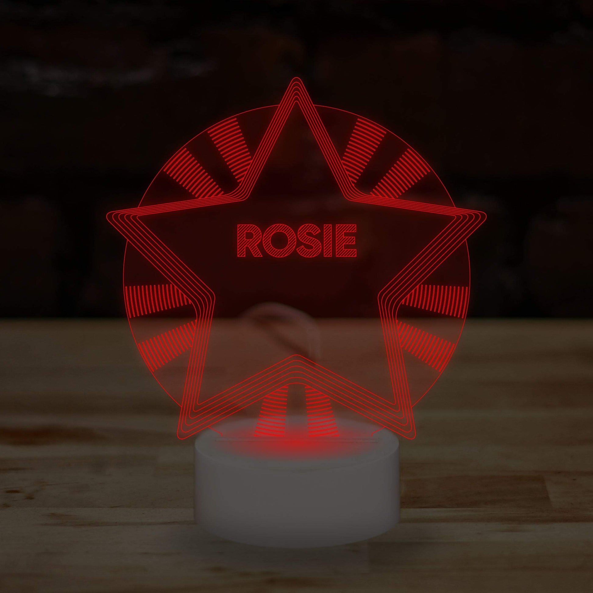 Personalised Star Name Lamp Custom 3D Effect Nightlight 7 Colour LED USB Table Bedroom Desk Lamp - DirectlyPersonalised