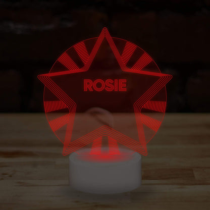 Personalised Star Name Lamp Custom 3D Effect Nightlight 7 Colour LED USB Table Bedroom Desk Lamp - DirectlyPersonalised