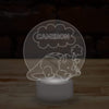 Personalised Dinosaur Lamp Custom 3D Effect Sleep Nightlight 7 Colour LED USB Table Bedroom Desk Lamp .a. - DirectlyPersonalised