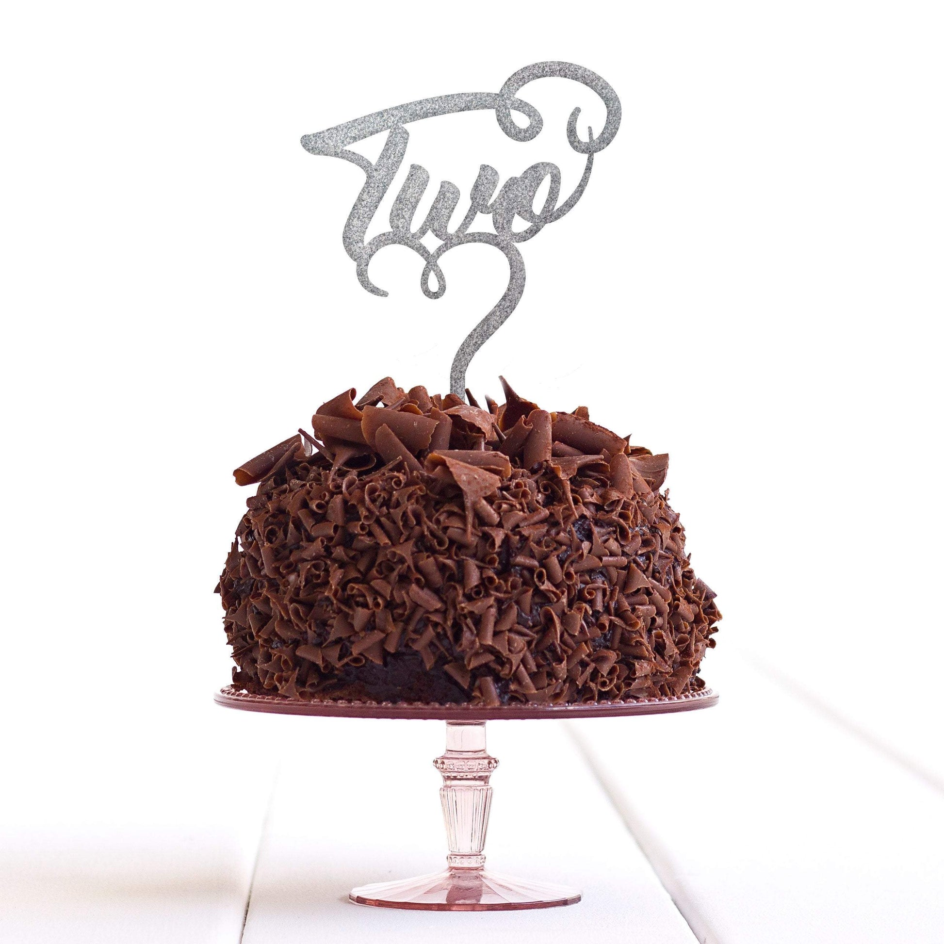 Two 2 Cake Topper Second 2nd Birthday Party Anniversary Decoration - DirectlyPersonalised