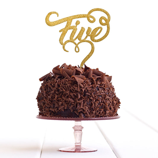 Five 5 Cake Topper Fifth 5th Birthday Party Anniversary Decoration - DirectlyPersonalised