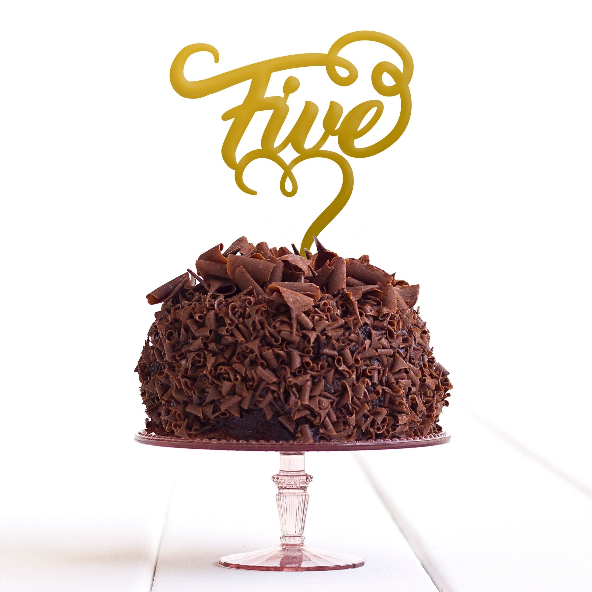 Five 5 Cake Topper Fifth 5th Birthday Party Anniversary Decoration - DirectlyPersonalised
