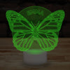 Personalised Butterfly Name Lamp Custom 3D Effect Nightlight 7 Colour LED USB Table Bedroom Desk Lamp - DirectlyPersonalised