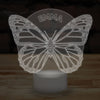 Personalised Butterfly Name Lamp Custom 3D Effect Nightlight 7 Colour LED USB Table Bedroom Desk Lamp - DirectlyPersonalised