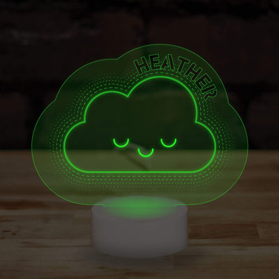 Personalised Cloud Name Lamp Custom 3D Effect Sleep Nightlight 7 Colour LED USB Table Bedroom Desk Lamp - DirectlyPersonalised