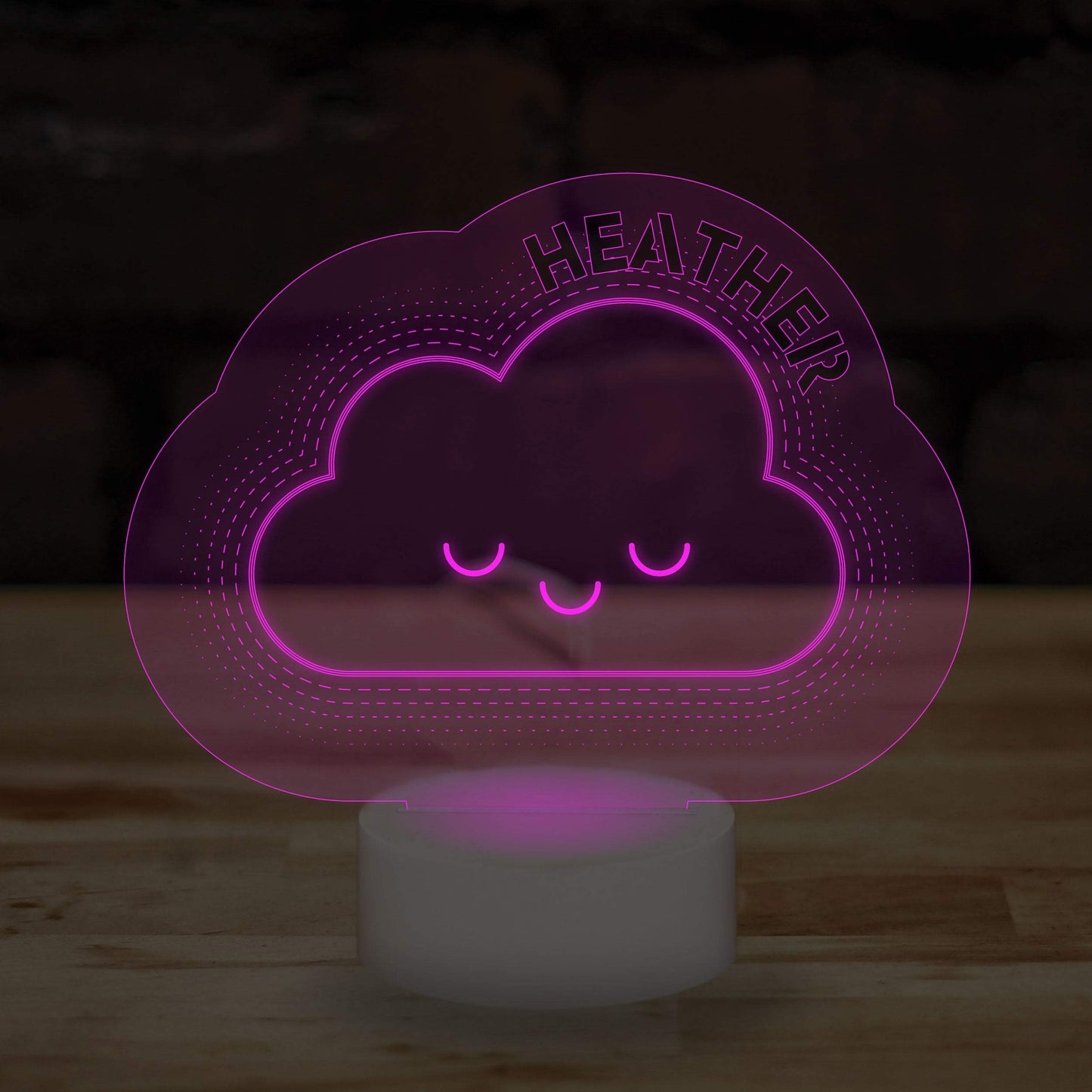 Personalised Cloud Name Lamp Custom 3D Effect Sleep Nightlight 7 Colour LED USB Table Bedroom Desk Lamp - DirectlyPersonalised