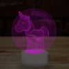 Personalised Unicorn Name Lamp Custom 3D Effect Equestrian Girl's Kids Nightlight 7 Colour LED USB Table Bedroom Desk Lamp - DirectlyPersonalised