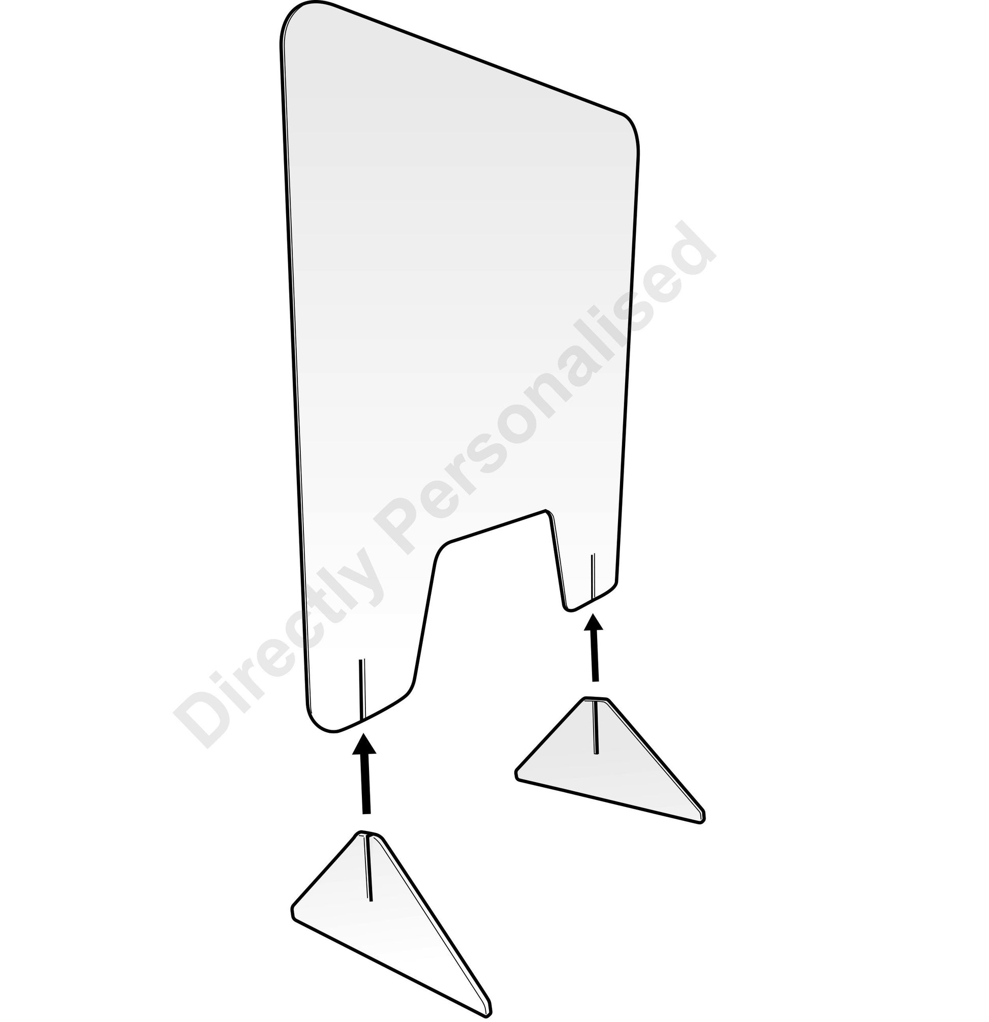 Sneeze Guard Barrier | Cough Guard | FREE Shipping in UK | Clear Plastic Barrier | Cashier | Nail Salon | Counter Bank | Employee Protection - DirectlyPersonalised