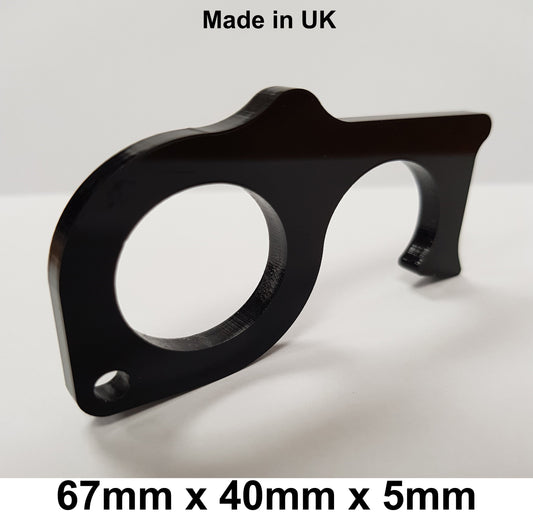 Hygenic No Contact Door Opener Keypad Pusher Hook Virus Protection Germ Avoider 67mm x 40mm UK Made - DirectlyPersonalised