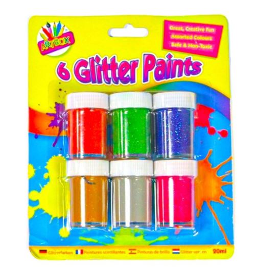 Paint Pots Glitter 6 Pack